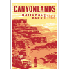 Illustration of vintage car at Canyonlands National Park