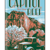 Illustration of vintage truck at Capitol Reef National Park