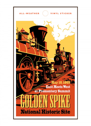 Golden Spike Trains Sticker