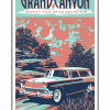 Illustration of vintage car at Grand Canyon National Park