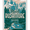 Illustration of vintage car at Mount Rushmore National Memorial