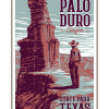Vintage-style illustration of tourist at Palo Duro Canyon State Park