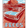 Illustration of vintage car at Pecos National Historical Park