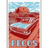 Illustration of vintage car at Pecos National Historical Park
