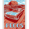 Illustration of vintage car at Pecos National Historical Park