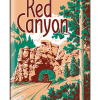 Illustration of vintage car at Red Canyon Utah
