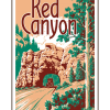 Illustration of vintage car at Red Canyon Utah