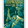 Vintage-style illustration of tourists at Timpanogos Cave National Monument